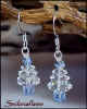 Crystal AB sapphire Christmas Tree Earrings #11
