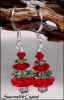 Light Siam & Peridot Christmas Tree Earrings #14