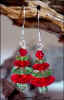 Light Siam & Peridot Christmas Tree Earrings #14