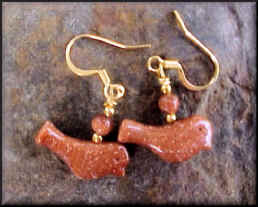 Goldstone Bird in Gold