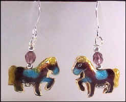 Cloisonne Purple Horse