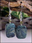 Kambaba Jasper Rectangle Earrings 