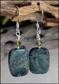Kambaba Jasper Rectangle Earrings 