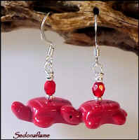 Red Turtle Earrings