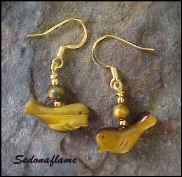 Tigreye Birds in Gold