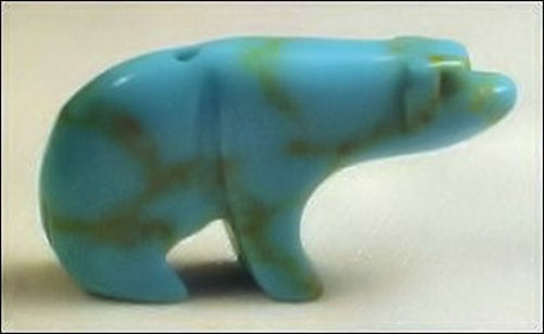 Turquoise Walking Bear BEAD