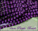 4mm Purple Mountain Jade Beads
