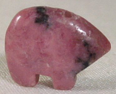 Rhodonite Zuni Bear Bead