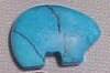 Turquoise Howlite Zuni Bear Bead