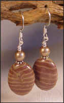 Peanut Jasper Oval Earrings