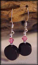 Blackstone Coin with Rose Swarovski Crystals