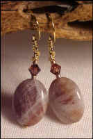 Sunstone Oval Earrings