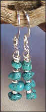 Turquoise Tiny Nugget Earrings