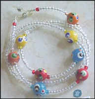LAMPWORK BEAD EYECHAIN
