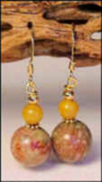 AUTUMN JASPER BOBBLES with Gold