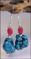 Chalk Turquoise Chunky Nugget Earrings