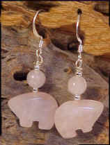 Rose Quartz Zuni Bear
