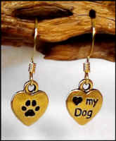 Gold Pewter Dog Heart