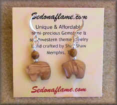 Mini Wood Jasper Zuni Bear