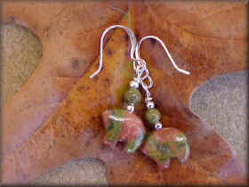 Mini Unakite Zuni Bear�