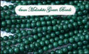4mm Malachite Green Beads